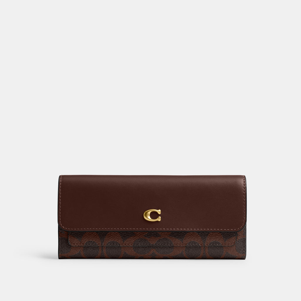 Cartera Grande Mila en Signature Canvas