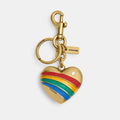 Bag Charm Coach Corazón Metálico