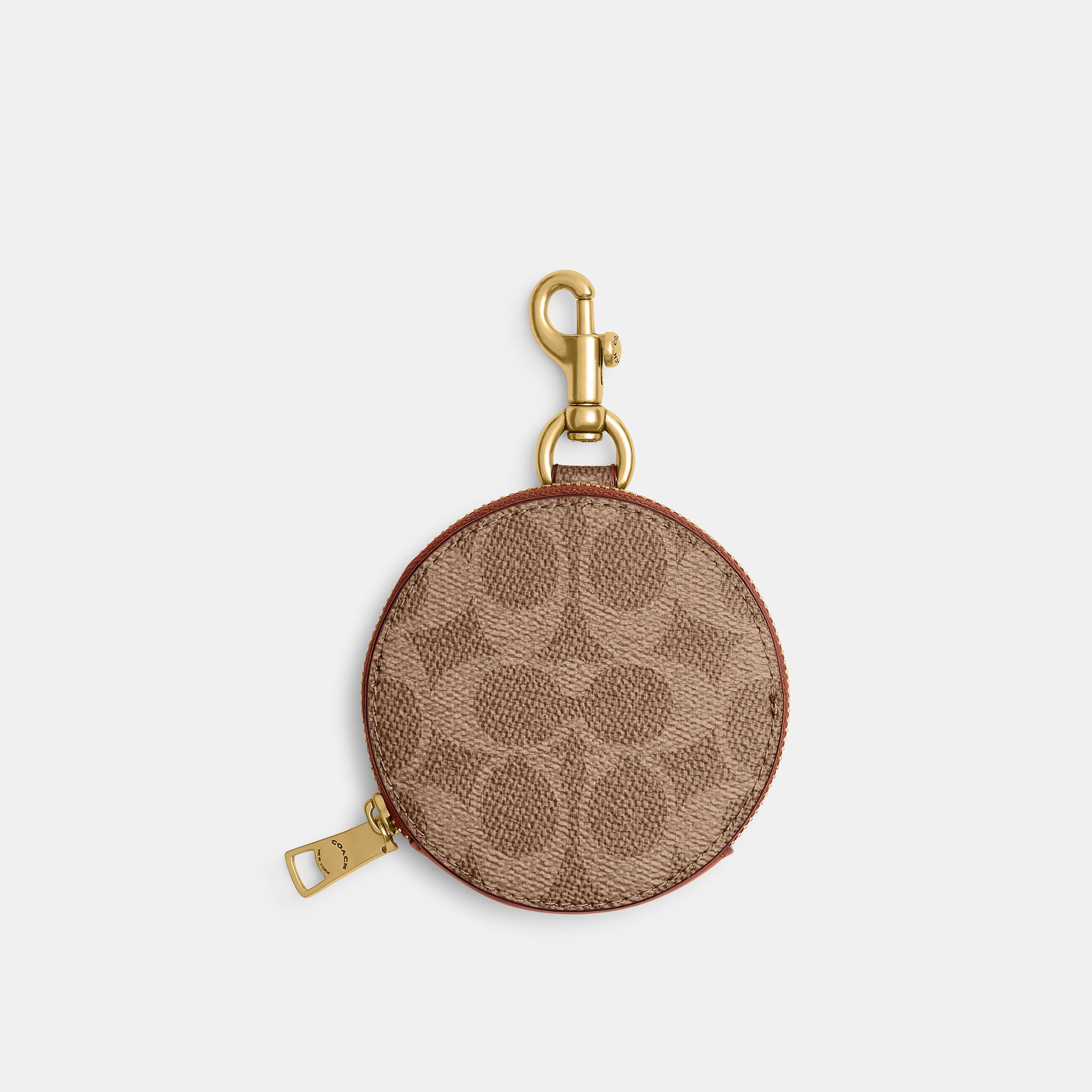 Bag Charm Coach Signature Coated Canvas