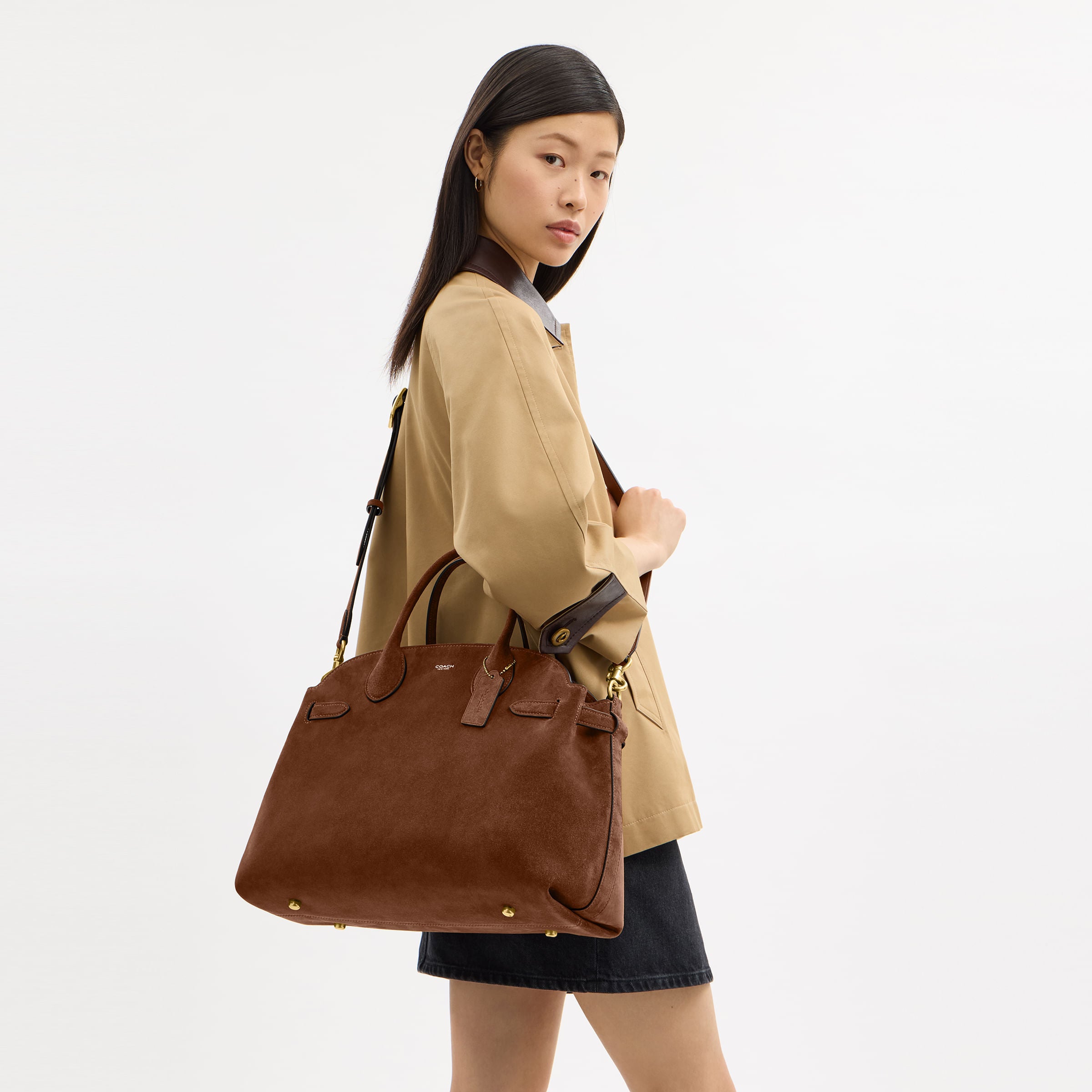 Bolsa Shoulder Bag Suede Soft Empire Carryall 40