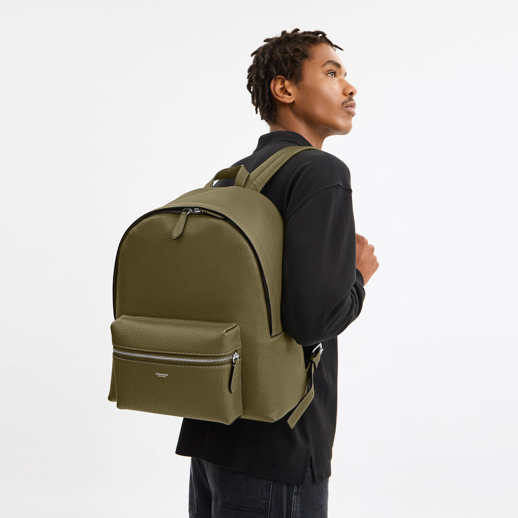 Mochila Coach Leather Ridge Wood