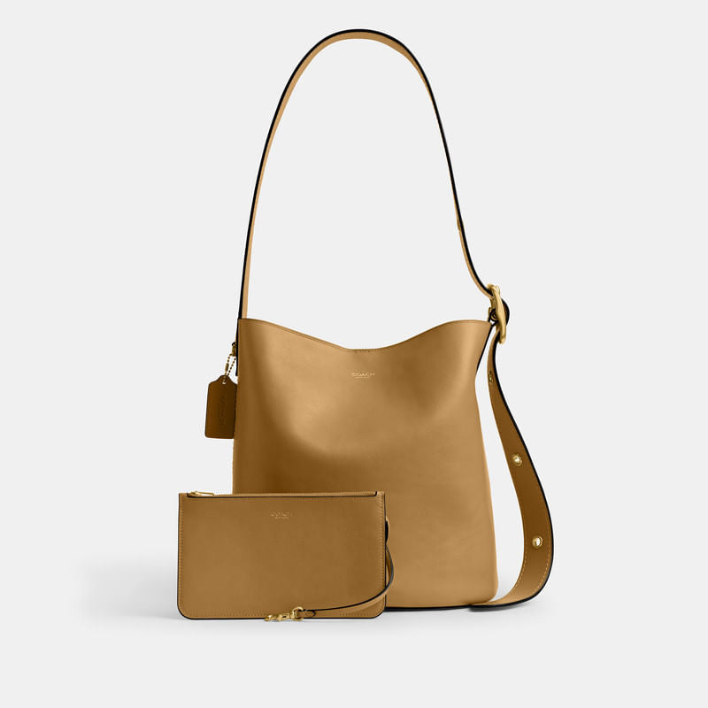 Bolsa Shoulder Bag Coach Bucket Bleecker Piel