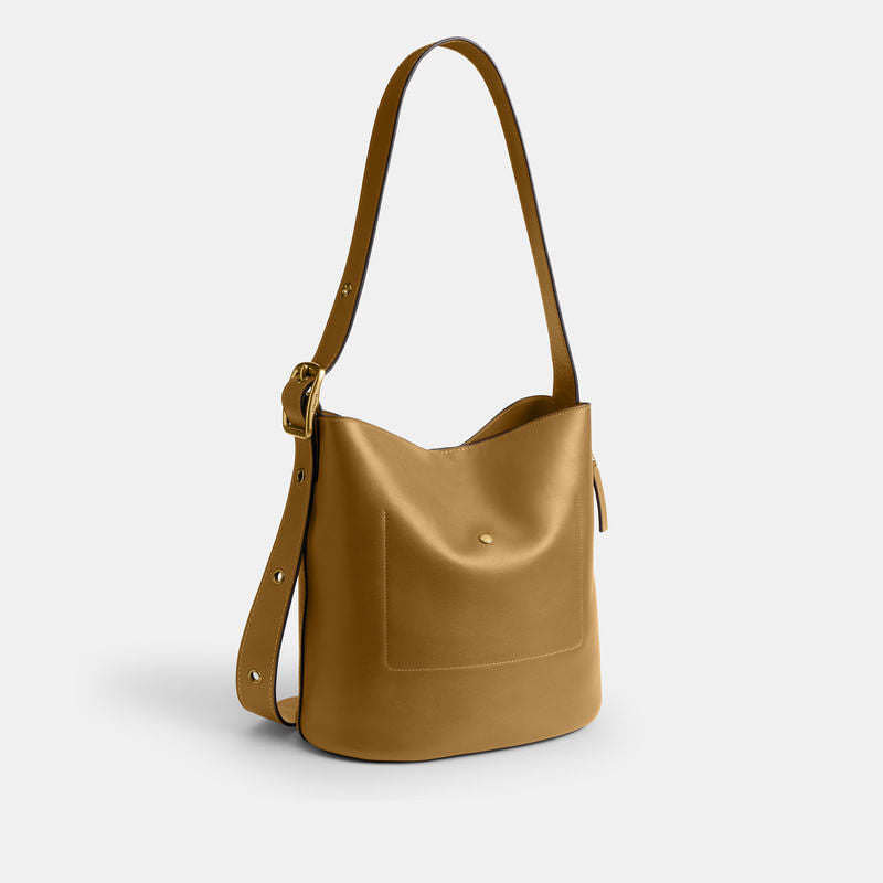 Bolsa Shoulder Bag Coach Bucket Bleecker Piel