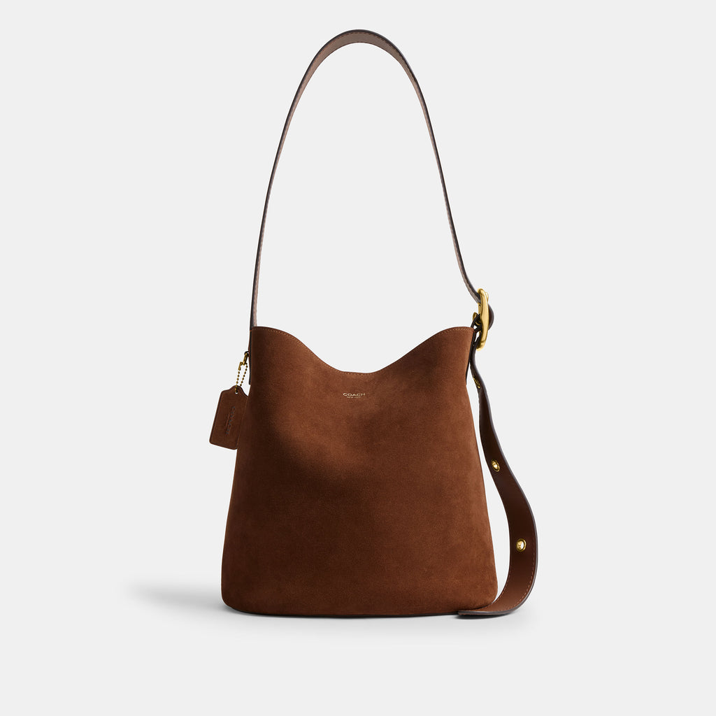 Bolsa Coach Shoulder Bag Bleecker Bucket en Suede