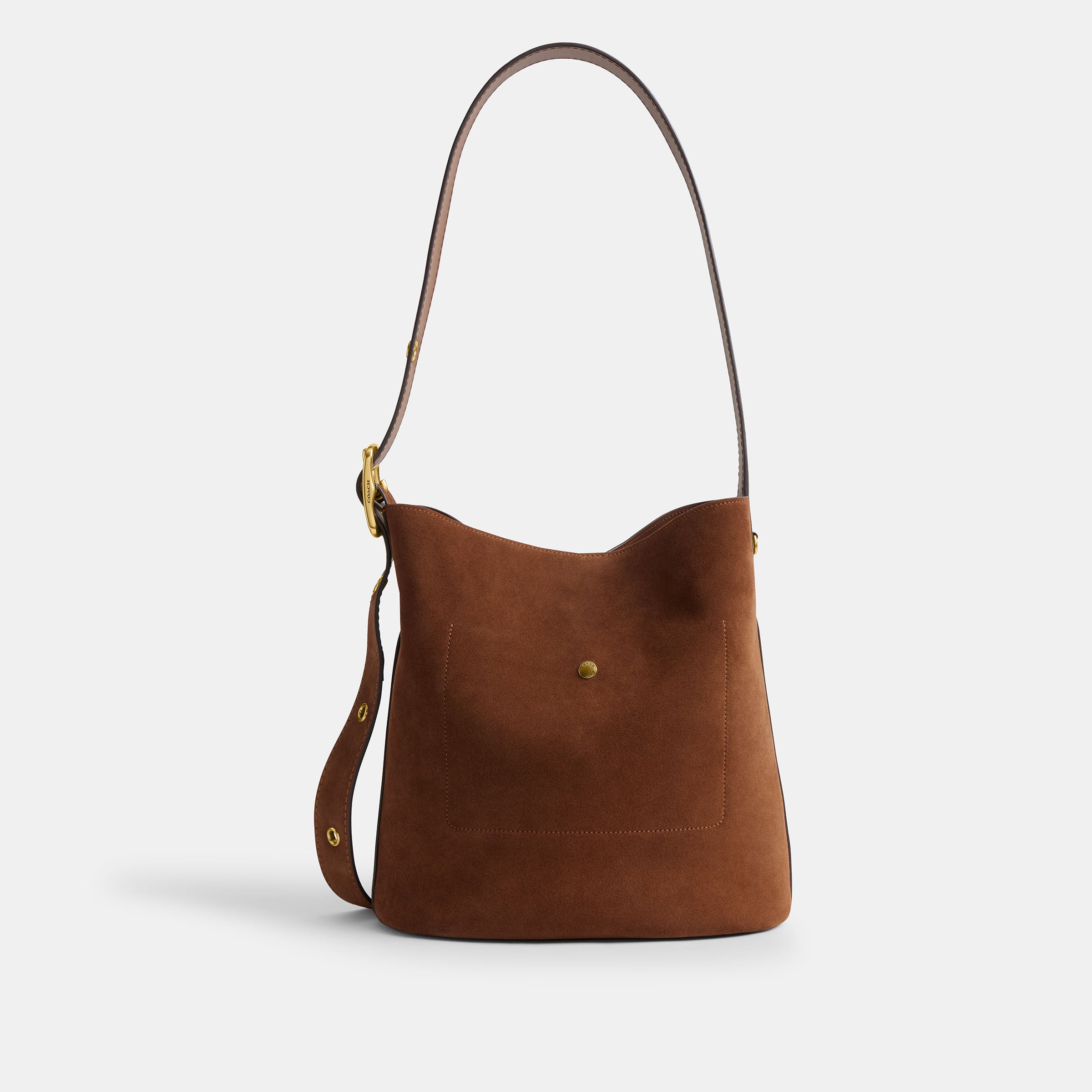 Bolsa Coach Shoulder Bag Bleecker Bucket en Suede