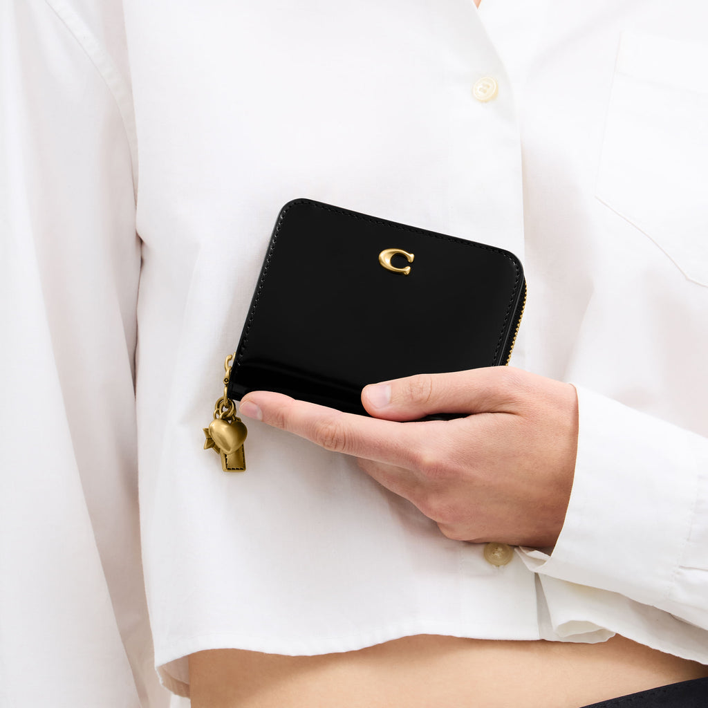 Cartera Pequeña Coach Spazzolato con Charm
