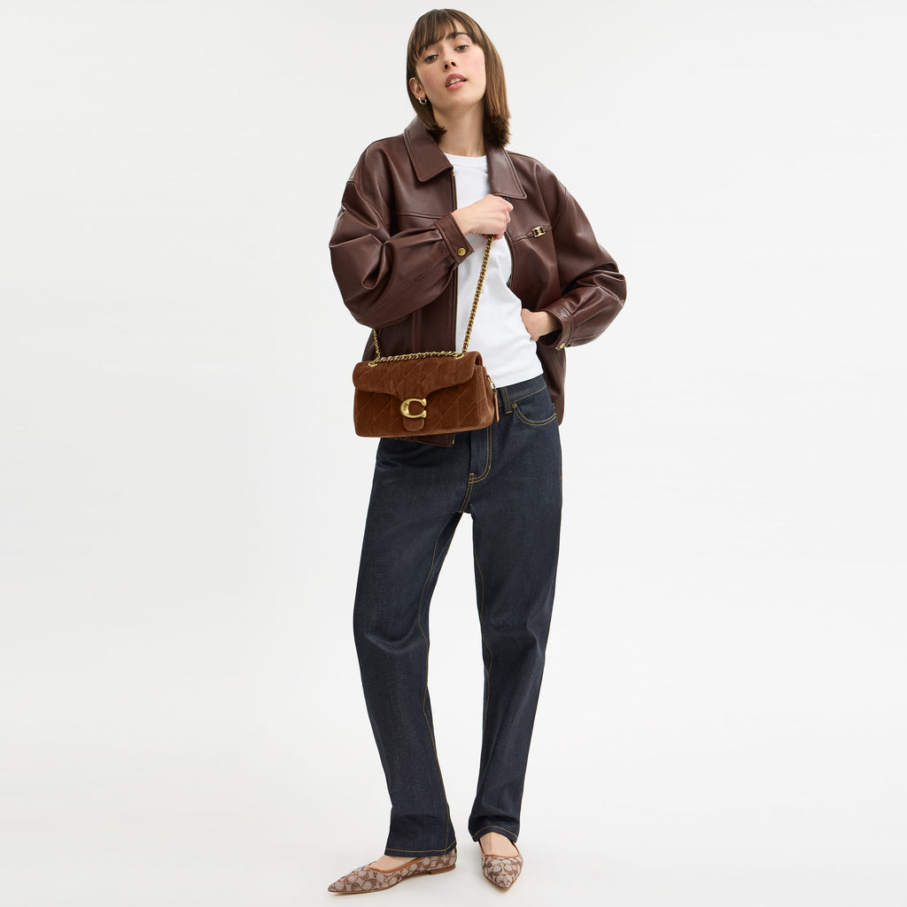 Bolsa Shoulder Bag Tabby Suede 26