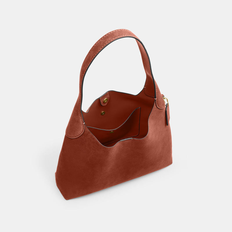 Bolsa Shoulder Bag Coach Brooklyn 34 Suede