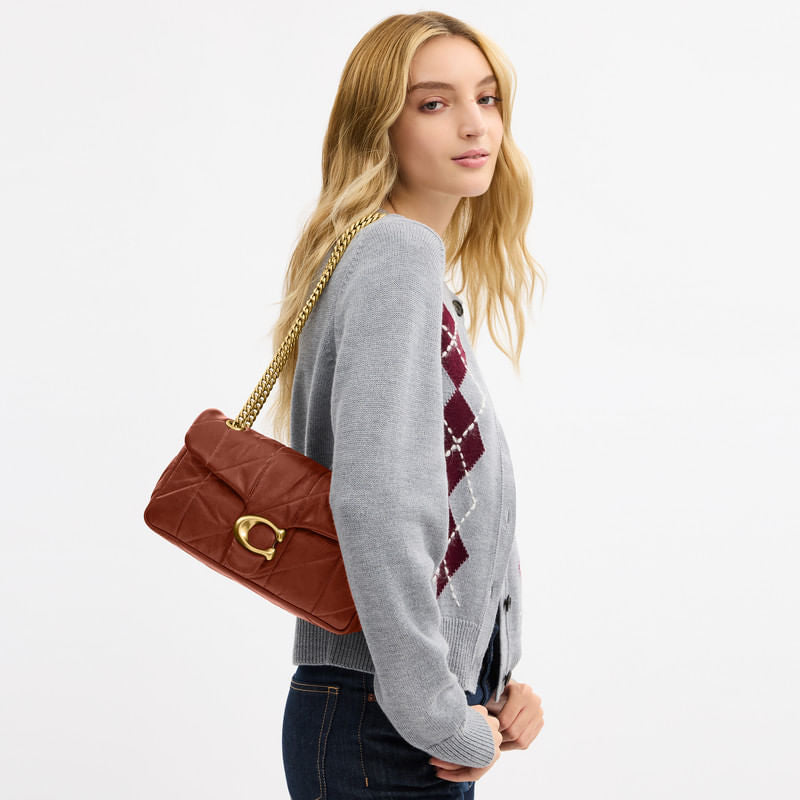 Bolsa Shoulder Bag Coach Tabby 26 Piel Quilted