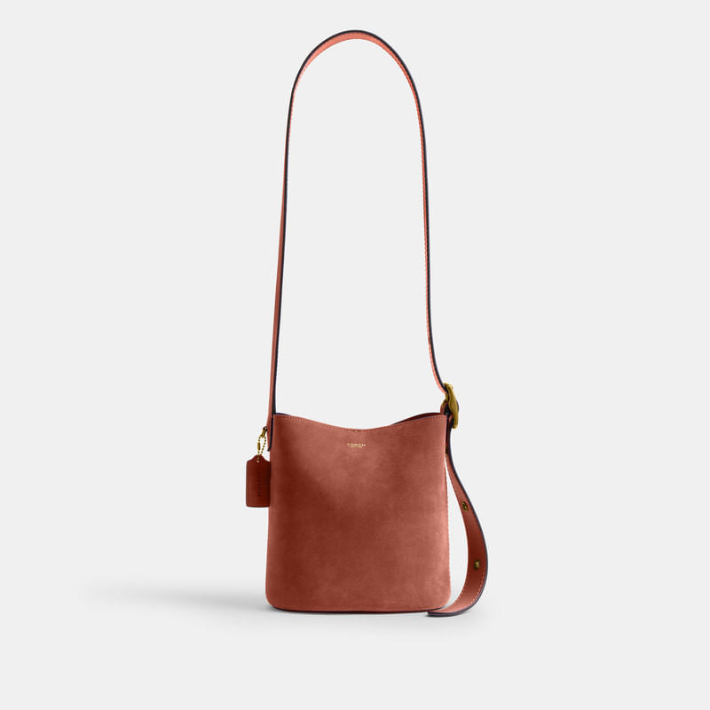 Bolsa Shoulder Bag Coach Bucket Bleecker 21 Suede