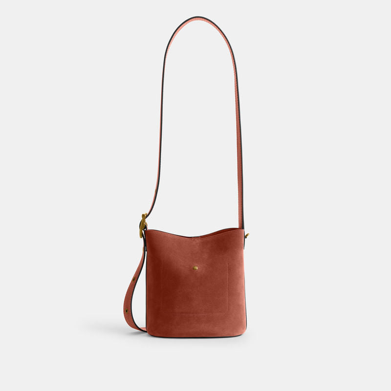Bolsa Shoulder Bag Coach Bucket Bleecker 21 Suede