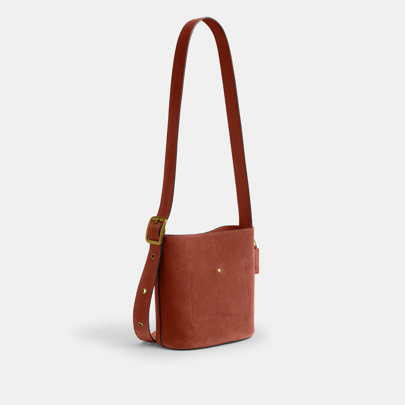 Bolsa Shoulder Bag Coach Bucket Bleecker 21 Suede