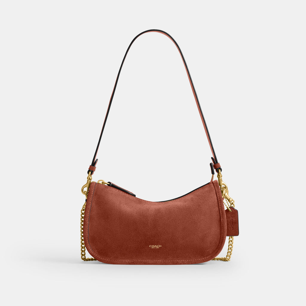 Bolsa Shoulder Bag Coach Waverly Suede