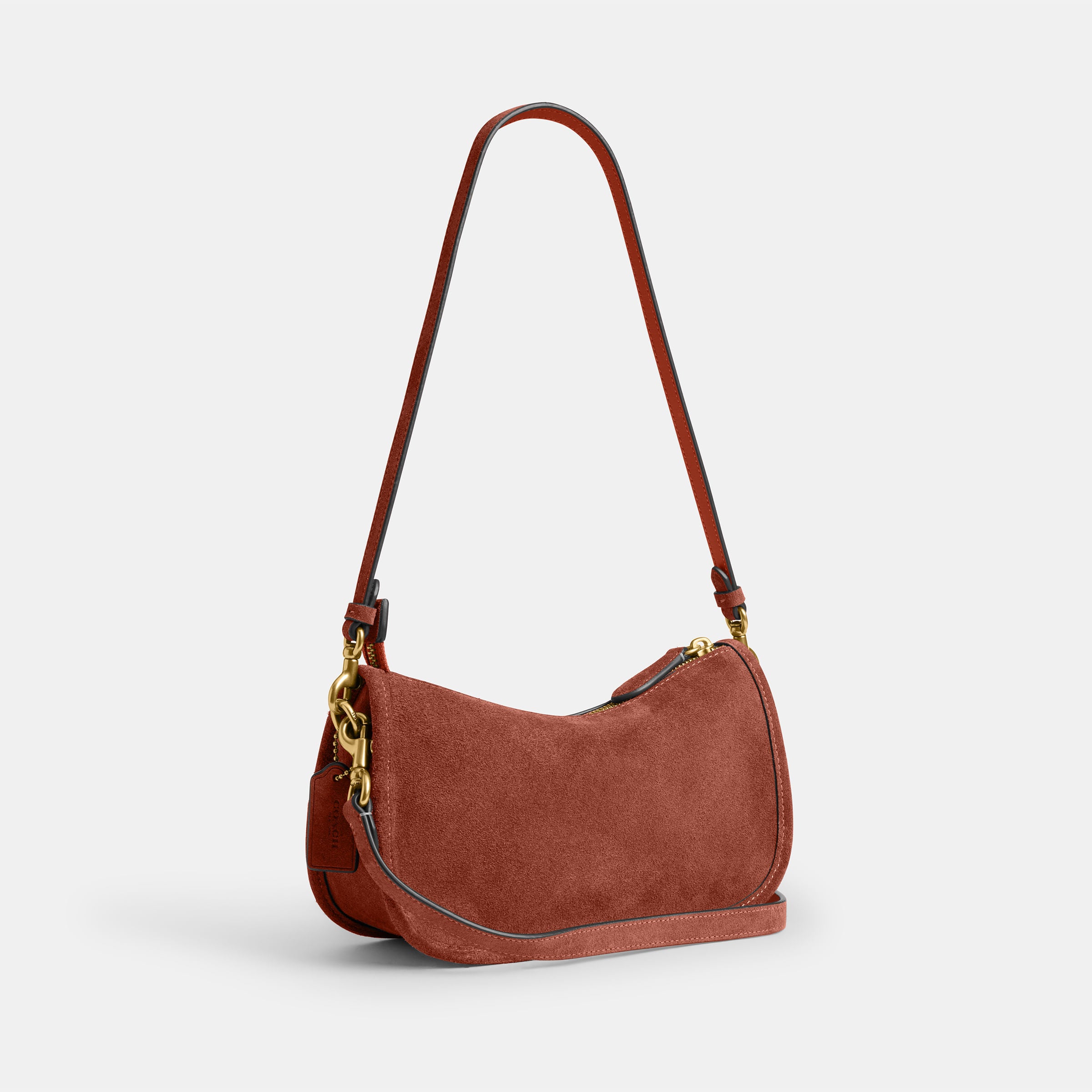 Bolsa Shoulder Bag Coach Waverly Suede