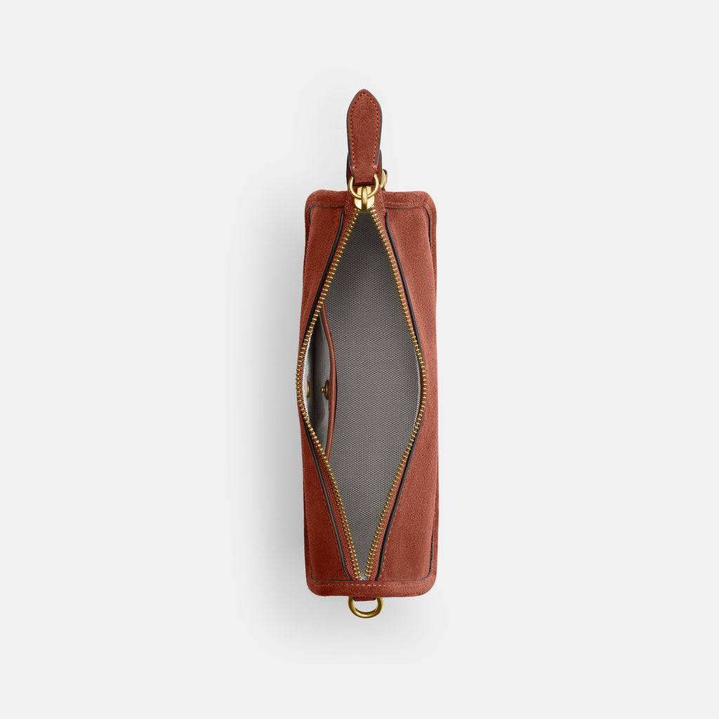 Bolsa Shoulder Bag Coach Waverly Suede
