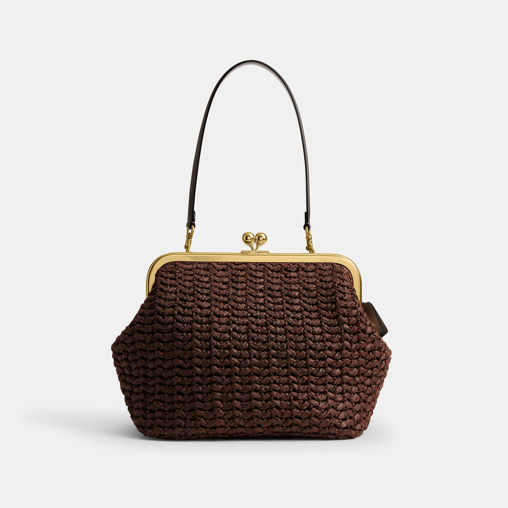 Bolsa Shoulder Coach Kisslock Frame 27 Straw