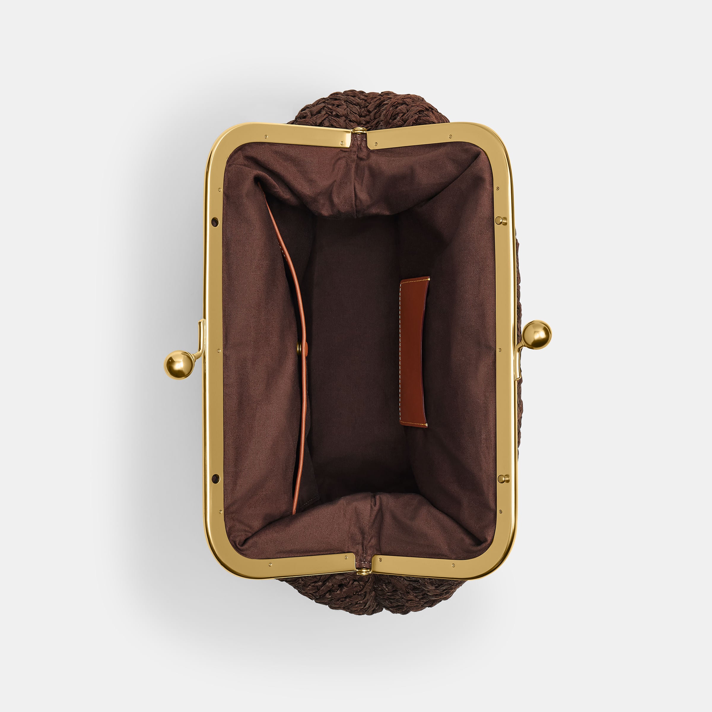 Bolsa Shoulder Coach Kisslock Frame 27 Straw