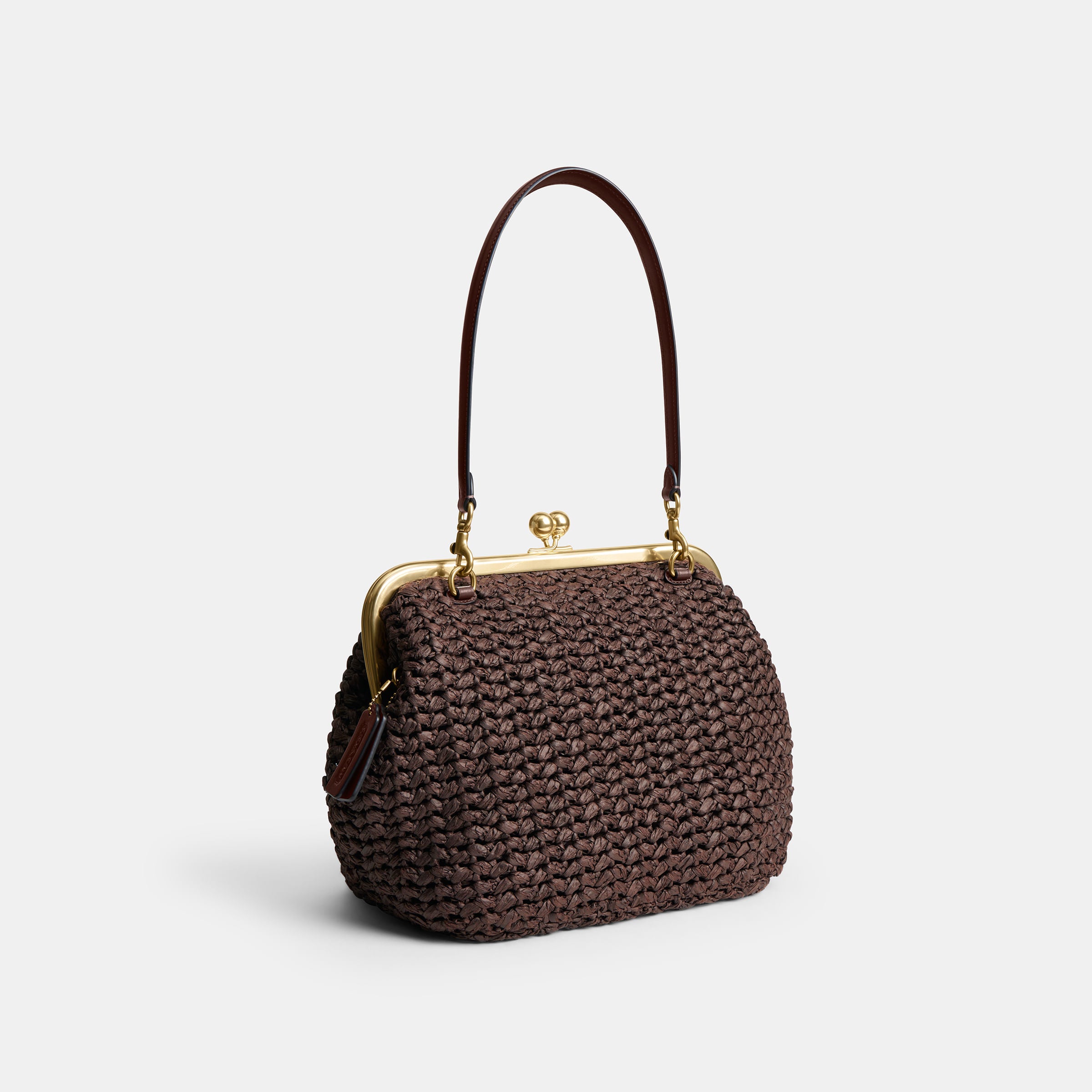 Bolsa Shoulder Coach Kisslock Frame 27 Straw