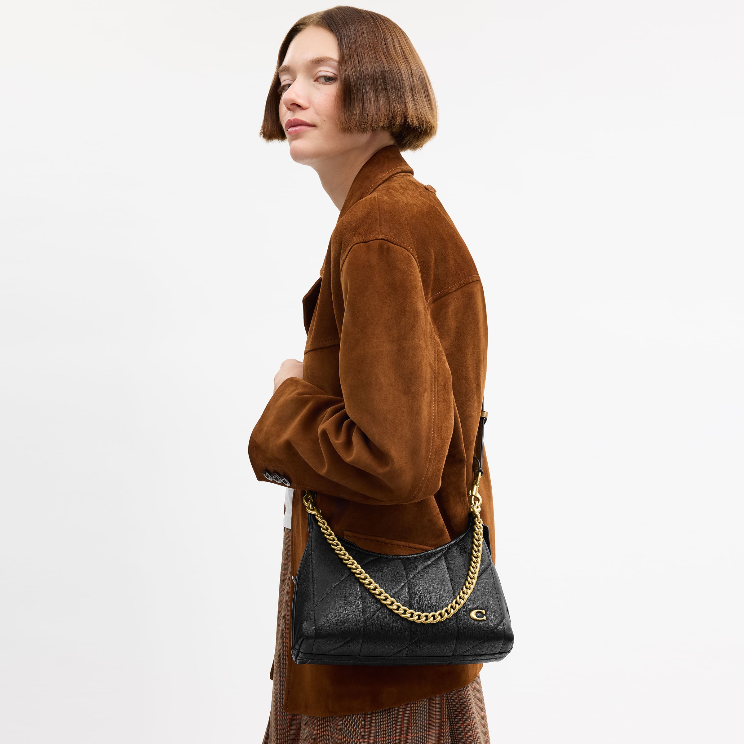 Bolsa Shoulder Coach Juliet 25 Piel Quilted