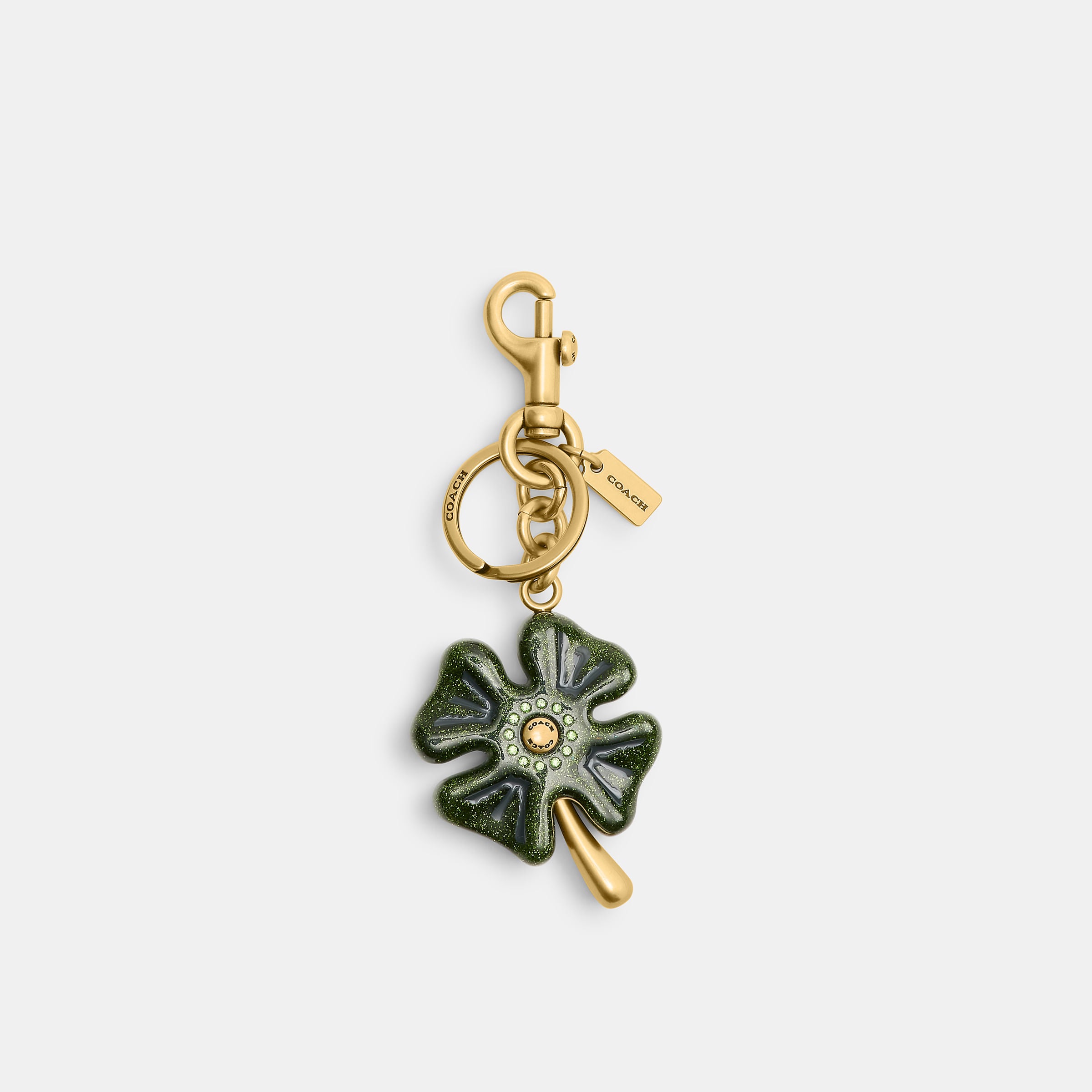 Bag Charm Coach Trébol Metal