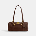 Bolsa Shoulder Bag Coach Kisslock Barrel 28 Suede
