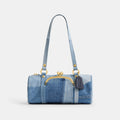 Bolsa Shoulder Bag Coach Kisslock Barrel 28 Denim