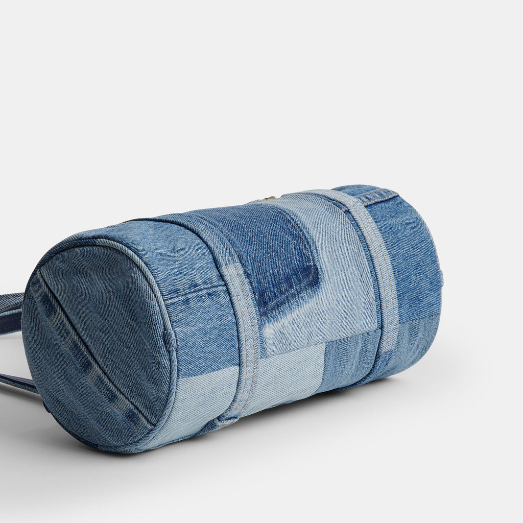Bolsa Shoulder Bag Coach Kisslock Barrel 28 Denim