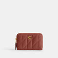 Cartera Coach Essential Small Zip Around Piel Quilted