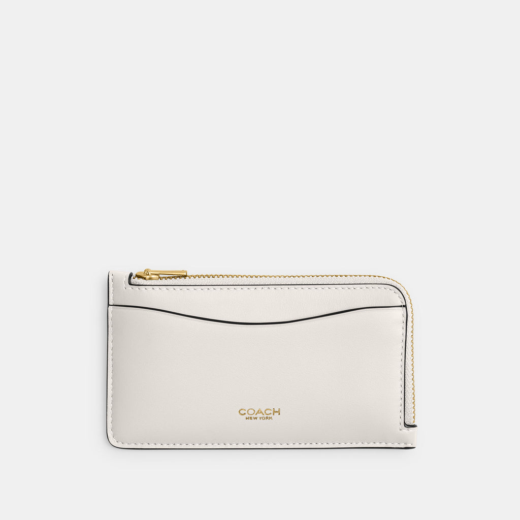 Refined Calf Leather New York Zip Card Case