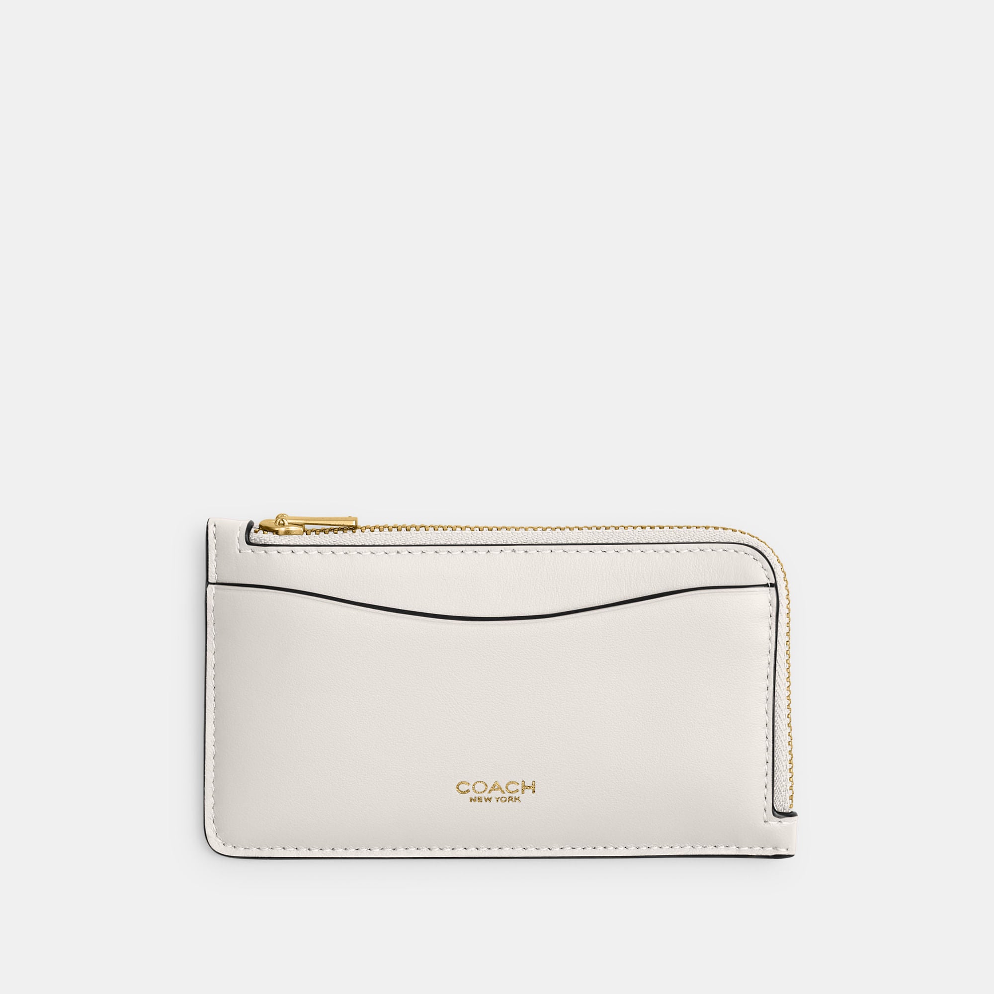 Refined Calf Leather New York Zip Card Case