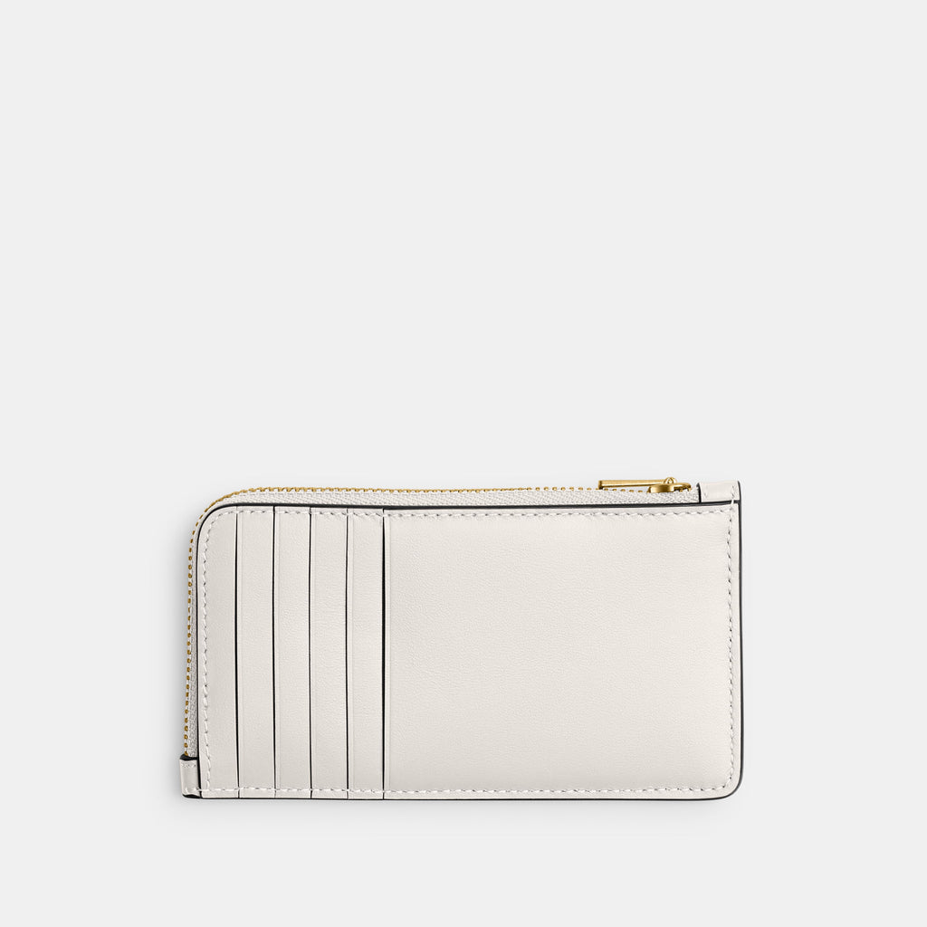 Refined Calf Leather New York Zip Card Case