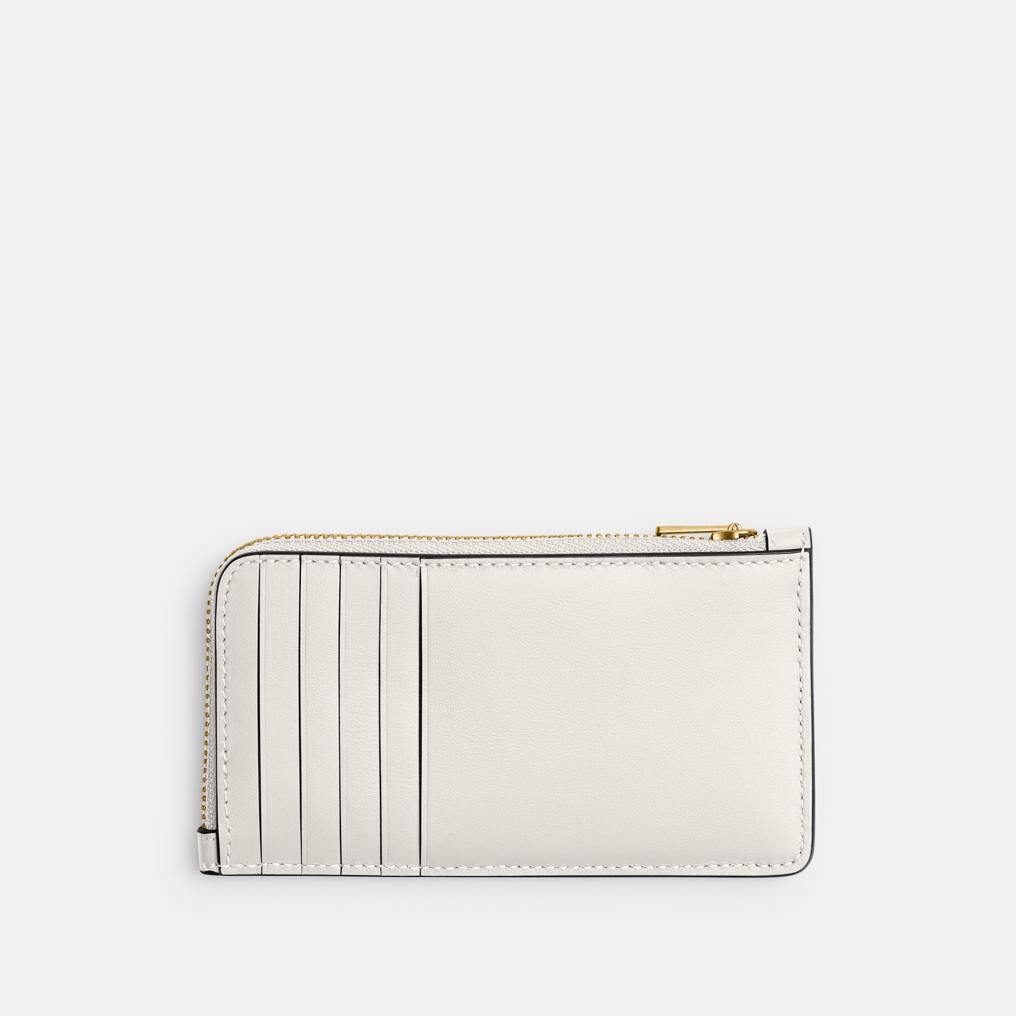 Refined Calf Leather New York Zip Card Case